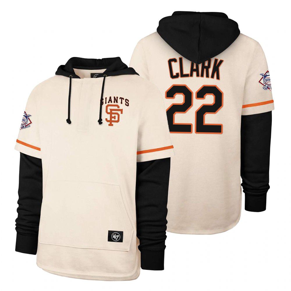 Men San Francisco Giants #22 Clark Cream 2021 Pullover Hoodie MLB Jersey->customized mlb jersey->Custom Jersey